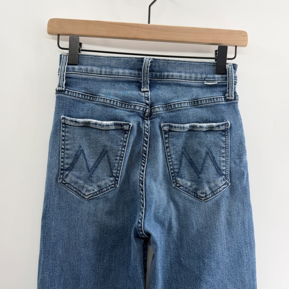 Mother The Rambler Ankle Fray in Medium Wash Groovin' Size 25 Raw Hem - Picture 5 of 10